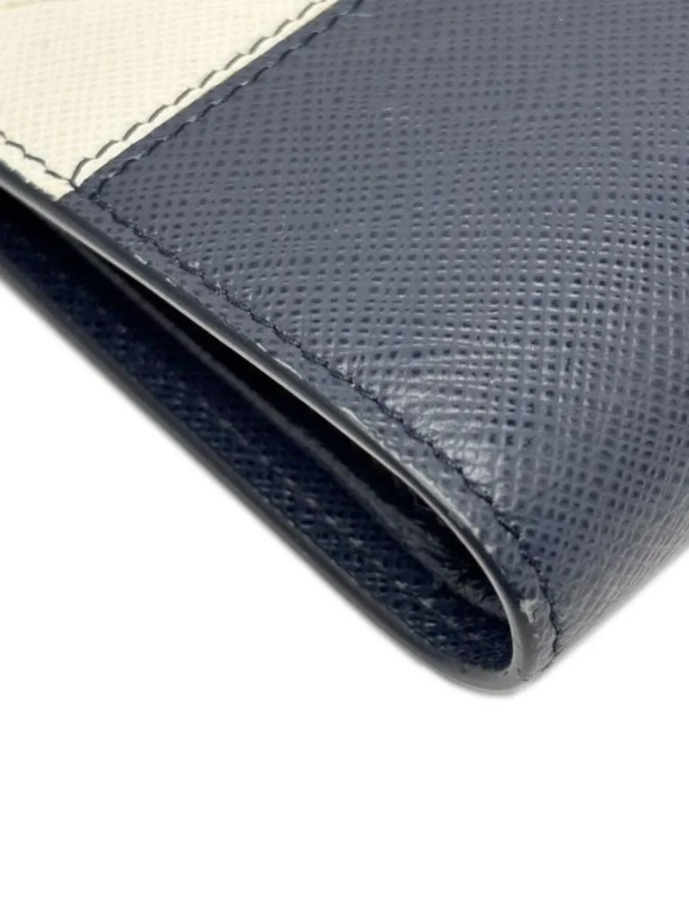 Prada Wallet Saffiano Leather Bifold Navy Multi - Picture 5 of 16